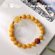 Potala Palace beeswax single circle bracelet 925 Yinchuan material Nanhong Pixiu gold amber bracelet for men and women as a birthday gift for boyfriend