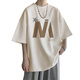 Playboy (Playboy) Aprikosenfarbe kurzärmeliges T-Shirt für Herren Sommerdünne Modemarke Loose Casual halbärmelige Boy Round Neck Fünf-Punkte-T-Shirt-Kleidung 5012 Aprikosenfarbe M 90-110jin [Jin gleich 0,5 kg] kann getragen werden