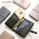 Simple PU ID package RFID anti-theft certificate storage package Travel passport card package Passport bag Air ticket passport folder Black