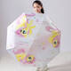 Yonghuan Regenschirm Sunumbrella Girl One-Click Offen und enge faltende Sunscreen-Parasolpulver 3882 Red Apfelfaltungsschirm