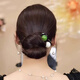 The new Chinese-style retro U-shaped ball head three-tooth comb hairpin for the back of the head is a two-piece set recommended by the store manager.