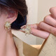 Irregular Fireworks Earrings 2025 New Popular Style Light Luxury High-Quality Autumn and Winter Temperament Earrings Niche Unique Earrings Gold Irregular Fireworks Earrings One Pair