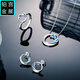 Gongzhan platinum gilt necklace ring pendant pt950 platinum wave wave earrings women's fashion round ring three-piece set pt950 platinum wave necklace ring earrings three pieces