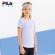 斐乐斐乐童装儿童短袖T恤2025夏季新款女中大童上衣 魔芋紫-PR 130
