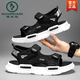 
Woodpecker sandals men wear soft sole non-slip wear-resistant sports sandals for men in summer, teenagers outdoor trend driving beach slippers black and white high-end model 41
