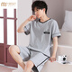 Yalu Summer Cotton Pyjamas Herren Sommer kurzärmelige Shorts Teenager Cartoon Anzug Sommer Dünne lose große Heimkleidung H9928 (kurzärmelige Shorts) L (Empfohlen 100-120 Jin [Jin gleich 0,5 kg]))