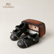 YEEHOO children's shoes, children's small leather shoes, 2025 autumn new soft-soled princess shoes, baby single shoes, little girl Mary Jane shoes, black 25, inner length 15.5cm, foot length 14.7-15.0cm