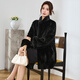 
Winter Home Brand Fur 2025 New Imported Mink Coat Women's Full Mink Mid-Long Stand Collar Mink Fur Jacket Black 2XL 140Jin[Jin equals 0.5 kg]-160Jin[Jin equals 0.5 kg]