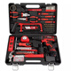 
Kraftwell 126-piece hand drill tool box set for household dual battery electric screwdriver set P3893A 12V lithium drill charger