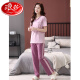 LangSha pajamas women's pure cotton short-sleeved trousers in summer 2025 new home clothing set casual, comfortable and simple, can be worn outside 7374 bean green M 80-100Jin [Jin equals 0.5 kg]