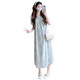 Gememan Entbindheitskleid Sommer 2025 Neues High-End-Mutterschaftskleid Lose große modische bauchbedeckte Langrock-Chiffon-Rock-Bildfarbe XL (Empfohlen 130-150jin [Jin ist gleich 0,5 kg])