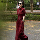 Magiopy International Luxury High-End-Marke Cooler Sau-Style-Freizeitanzug für Frauen 2025 Frühling Europäische Waren High-End-Stil Red rotes zweiteiliger S-Set (100 Jin [Jin Equals Equals))