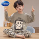 Disney boys pajamas pure cotton cartoon spring and autumn medium and large children long sleeves 2025 new children's home clothes little boy autumn style F12596 long sleeve boy average size 12 size recommended height 110-120, weight