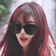 Neue Mode -GM -Sonnenbrille für Frauen trendy Internet Promi -Stars gleiche Sonnenbrille große Rahmen Schläbchen Brillen für Männer Outdoor Reisen schwarzer Rahmen grau Film