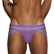 C-IN2 summer new men's mesh sports butt-exposed sexy U-convex low-waisted double thong pants for men 6825RT purple 505- 1 piece S suitable for 2 feet 1-2 feet 3 waist (28-30 size)