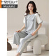 Modal pour femmes à manches courtes en pyjamas en coton pur purement pantalon d'été Vêtements à la maison style coréen style mince peut être porté sur le dessin animé d'été extérieur Y9719 m (recommandé 75-95jin [Jin est égal à 0,5 kg]))