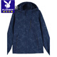 Playboy (PLAYBOY) l-striking jacket for women Spring and Autumn 2025 new loose casual short autumn thin style large outdoor hooded 6720 royal blue L (130-145Jin[Jin equals 0.5 kg])