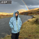 
JEEP SPIRIT Jeep Shock Clothes Women's 2025 New Three-in-One Windproof Waterproof Thin Single-layer Outdoor Mountaineering Jacket Men and Women's Size/Fleece Green 2XL