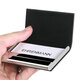 Ehrenmann Business Cowide Visitenkartenclip Männer Frauen große Kapazitätsrückgang Case Cart Card Card Hülle True Leather Kartuelle Customized Gift Schwarz