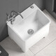 Balcony mop pool ceramic with faucet hole integrated high foot household bathroom mop pool floor basin tank large size 13751X35 control + seat spray gun single cooling
