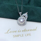 DANFEIDI silver pendant key love buckle pearl pendant empty holder suitable for 10-13mm pearl silver gold empty holder