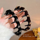 Temperament rhinestone velvet webbing tooth headband women's hair pressing face wash headband high skull top broken hair finishing artifact hair accessory black headband