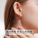 Chinese jewelry sterling silver circle earrings women's ear buckle earrings 2025 new light luxury high-end birthday gift for girlfriend