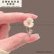 Dabuliu shell small camellia simple, small and exquisite flower brooch anti-exposure buckle women's flower brooch_A23-10