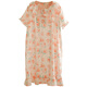Yalu Summer Women's Pure Cotton Double-couche Gauze Gauze Nightgown japonais Sweet and Cute Short à manches à manches courtes moyennes Pyjamas à domicile 3893 Rose broderie L: (suggéré 110-125 Jin [Jin est égal à 0,5 kg]))