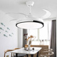 YWZR-Lüfterlichter, Esszimmer Deckenventilatorleuchten, Wohnzimmer, großer Windkraft-Schlafzimmer-Lichter im Haushalt, intelligente Frequenzumwandlung Integrierter Lüfterleuchter integriert 6623 Weißes Modell 42 Zoll + Drei-Farben-Lichtkonvertierung + Fernbedienungssteuerung