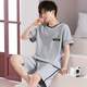 Kangduomi Men's Pyjamas Summer Cotton Pure Coton Men à manches courtes Coton Pure Coton Summer Loose Fin Two-Pack Teenager Cartoon Home H9928 (Shorts à manches courtes) L (recommandé 100-120 Jin [Jin est égal à 0,5 kg]))