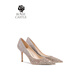 Rose Castle Crystal Schuhe Goldene High Heels Brautschuhe XiUhe Hauptzeitskleid Gold 6629 6,5 cm 39