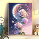 OUOETY digital oil painting flowers landscape cartoon hand-painted filler handmade acrylic oil painting decorative painting H1049 tulips H1049 tulips 30*40 black and white solid wood thin painting board + pigment pen