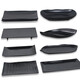Vedina de melamina Plato de maceta caliente Placa de vegetales Placa de barbacoa negra porcelana de carne de res de porcelana placa de barbacoa rectangular KK LJP1098 10 paquetes