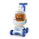 Puppy electric plush toy doll simulation small animal multifunctional electric dog educational children's toys blue rabbit cart + electric golden hair