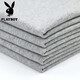 Playboy (PLAYBOY) Heavy simple pure cotton vest sleeveless T-shirt Hemp gray solid color vest loose 3-piece package] Gray + gray + white 3XL Recommended 150-170Jin [Jin equals 0.5 kg]
