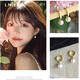 Lnieer Liu Yifei's same style pearl earrings 925 silver needle small fragrance ear jewelry light luxury 2025 new hot style high-end 8mm oil drop pearl earrings 925 silver needle