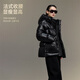 Gao Fan and Yang Mi's same style black gold goose down jacket Queen 5.0 five-lattice women's puff down jacket fashionable versatile thickened jacket black S