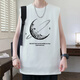 Aoxuanjue vest men's summer men's round neck sleeveless quick-drying high-end trendy brand vest casual sweatshirt t men's clothes 1708 black XL suggests 110-130Jin [Jin equals 0.5 kg]