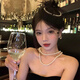 鹿珊伍小礼帽女名媛旗袍配饰民国新娘帽面纱晚宴礼服发饰cos拍照道具 珍珠网纱礼帽【黑色】 均码