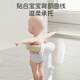 马博士站立洗澡神器婴儿洗澡辅助器宝宝站立洗澡架可调节环抱式 卡其色