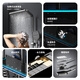 Kohler Duschschuhe Set Gun Grey Piano Dusche Volles Set nach Hause Badezimmer Druck Duschkopf Duschkopf Dusche Set K-688 Elegantes weißes Umgebungslicht [heiß und kalt] Lieferung nach Hause [kostenlose Demontage + Installation]