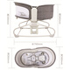 Mestrom überredet das Baby zum Schlafen mit Neugeborenen Baby Elektro -Schaukelstuhl Kleinkind Schaukelbett Cradle Bett Baby Schaukelstuhl kann flach sitzen Khaki 9855