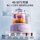 Daewoo (DAEWOO) all-glass body health pot constant temperature kettle office multi-function teapot flower teapot 0 metal health cup 24h appointment heat preservation YS14A purple with tea drain