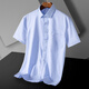 Neuer Sommerstil mit Baumwollstreifen kurzärmeliges Hemd für Männer, mittleren und jungen Unternehmen Casual, Atmungsaktiv und nicht amerikanischem Hemd DX6636 Dünner Modell 45