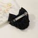 Jiaoxuefei professional headband hair net bag black nurse stewardess bank property hotel front desk hairpin bow hair cover