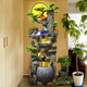 Pangdonglai Qualität großflächiger Bodenstockstockfließung Wasserbrunnen Ornamente Wohnzimmer Cash Feng Shui Rad Luftfeuchter Gaoshanxu 9902s klein 70 cm