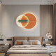 Star HP wall lamp Nordic light luxury living room sofa background wall mural lamp decoration creative round bedroom bedside atmosphere lamp orange platinum 6187 style 80CM three colors