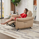 Zhihuashi [offline store style] Zhihuashi first class Italian minimalist leather electric function 0 wall sofa 13010 Four seats and four electric - white [12157 one table and four chairs] Delayed delivery (see customer service for details)