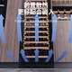 Baikelen variable frequency wine cabinet embedded constant temperature wine cabinet zero-embedded refrigerated cabinet compressor air-cooled frost-free liquor wine display cabinet transparent beverage tea household living room transparent 1.8 meters丨dual temperature丨hanging glass of red wine丨420L thin section